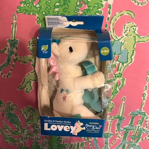 Dr. Brown’s Unicorn Stuffed Animal pacifier & teether holder lovey - Picture 1 of 3